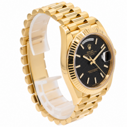 Rolex Day-Date 40MM 228238 18Kt Yellow Gold Black Motif Watch
